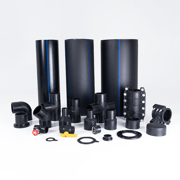 Discount HDPE Butt Welding Fitting four way Reducing Cross/Tee pipe fitting