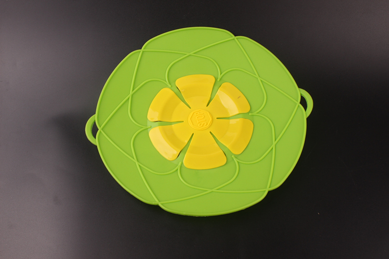 Flower Silicone Pot Lid, Spill Stopper Pressure Seal Silicone Pot Cover Lid