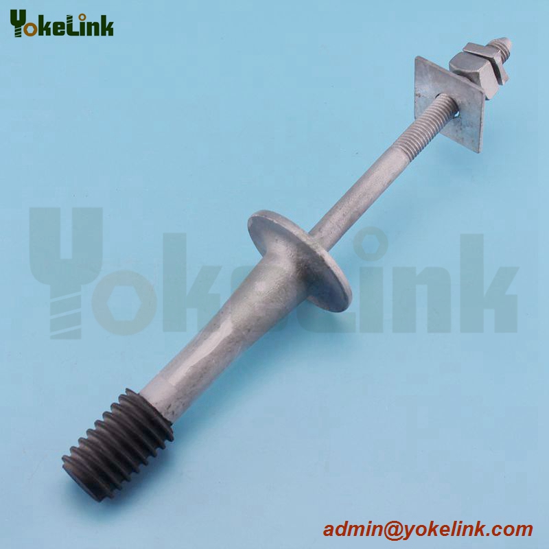 Hot dip galvanized Crossarm Pin/Spindle for insulator for ANSI 55-4 Porcelain Insulators