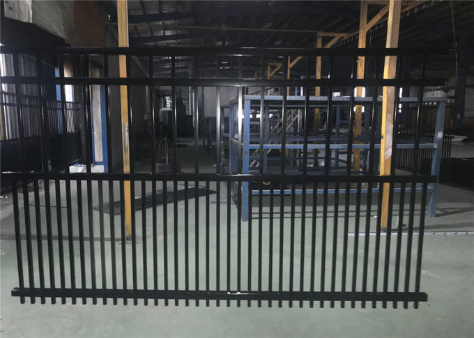1800mm x 2400mm Garrison Fencing 2100mmx2400mm Panels Stain Black Interpon Powder Rail 40mm and 50mm Upright 25mm