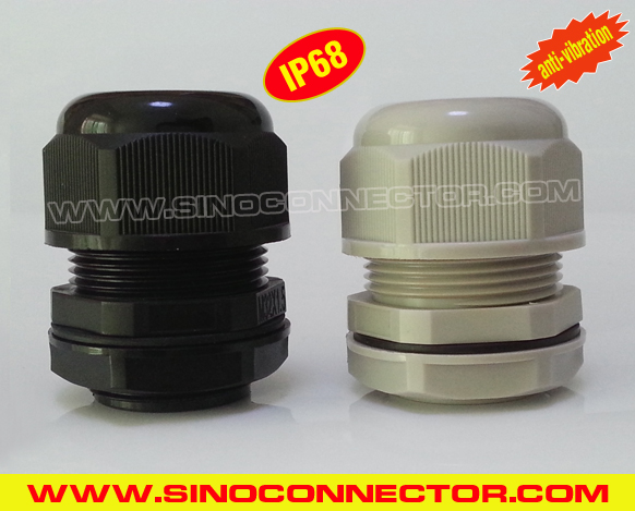 Polyamide Nylon Waterproof Cable Glands Connectors IP68 with Integral Metric Thread