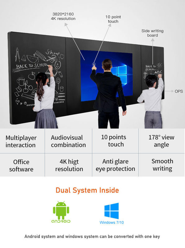 98 Inch 4K smart nano blackboard touch screen