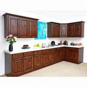 Knotty Alder Dark Glaze Kitchen Cabinet With Alnus Rubra And