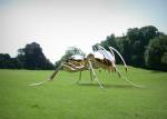 Grandes sculptures polies en jardin d'acier inoxydable, décoration de sculpture en fourmi en métal