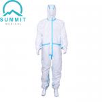 White Disposable Medical Protective Coverall With Hood