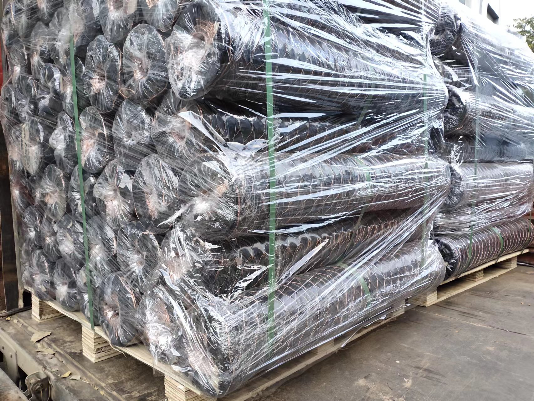 pallets of copper wire mesh