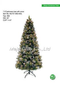 China 7.5FT Pre-lit Cashmere Christmas tree with snow on sale 