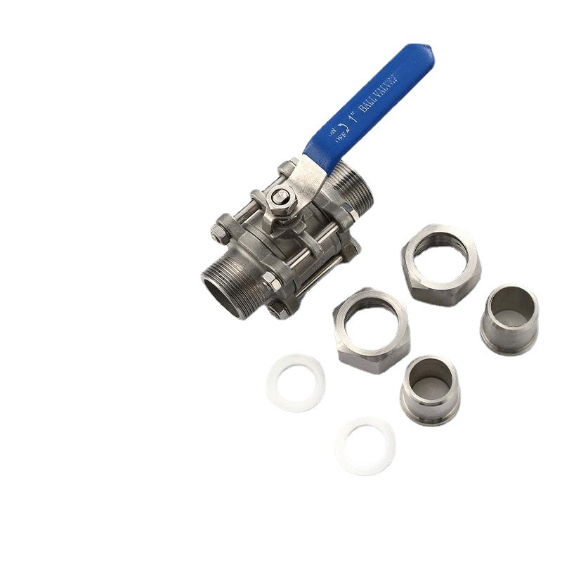 304/316 Stainless Steel 3-Pieces Butt Welded Ball Valve End with Union