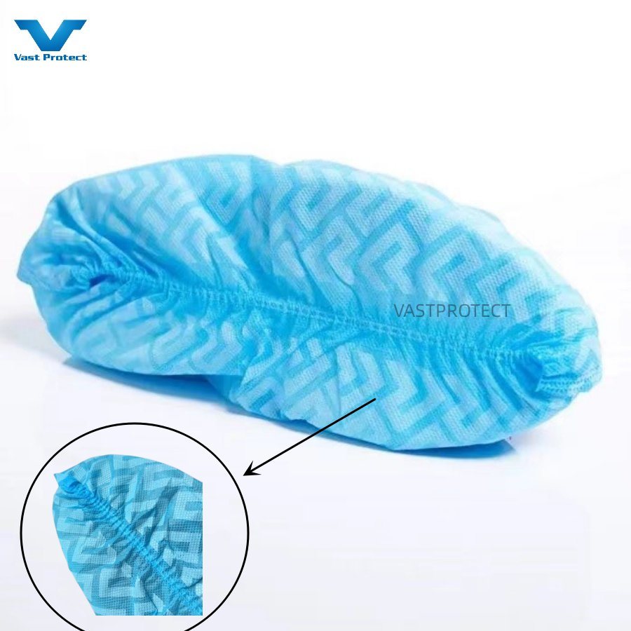 Disposable OEM Shoe Cover PP 10g Blue Factory Anti-Slip Shoe Covers