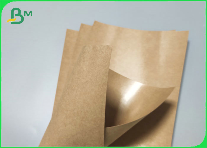 Waterproof Greaseproof EU Approved Poly Coated Brown Craft Paper For Packing Fried Food