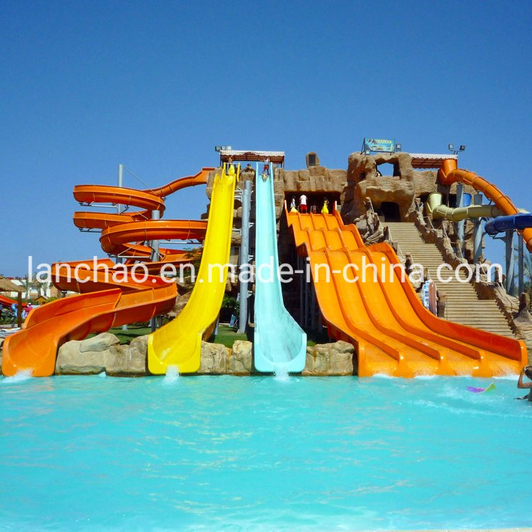Freefall and Double Lane Water Slide for Theme Aqua Park