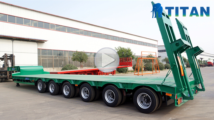 China Multi function 6 Axle 80ton Low Bed Trailer for Nigeria