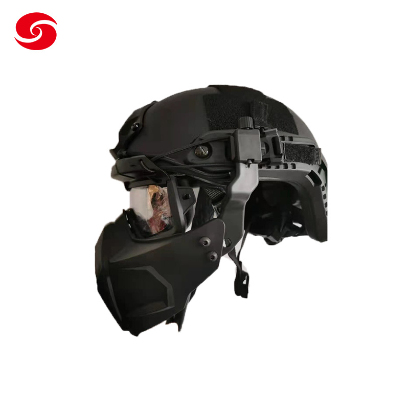 Detachable Bullet Proof Anti Riot Helmet with Goggles Face Mask