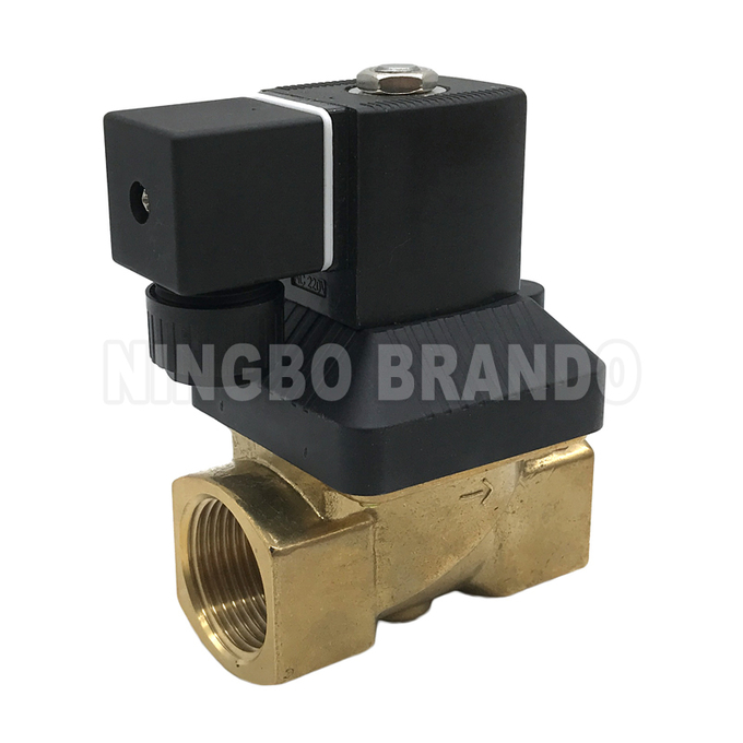 16 bar 2 Way NC Brass Solenoid Valve For Water Air Gas 3/8'' to 2'' 24V 110V 220V 3