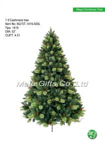 China 7.5FT Pre-lit Cashmere Christmas tree on sale 