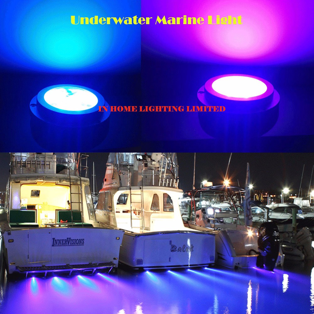 High quality 27W LED underwater RGB marine lights used for marine, pool, pond, fountain