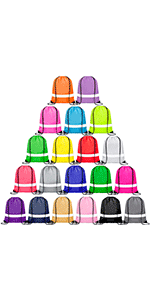 20 colors drawstring backpack with reflective stripe