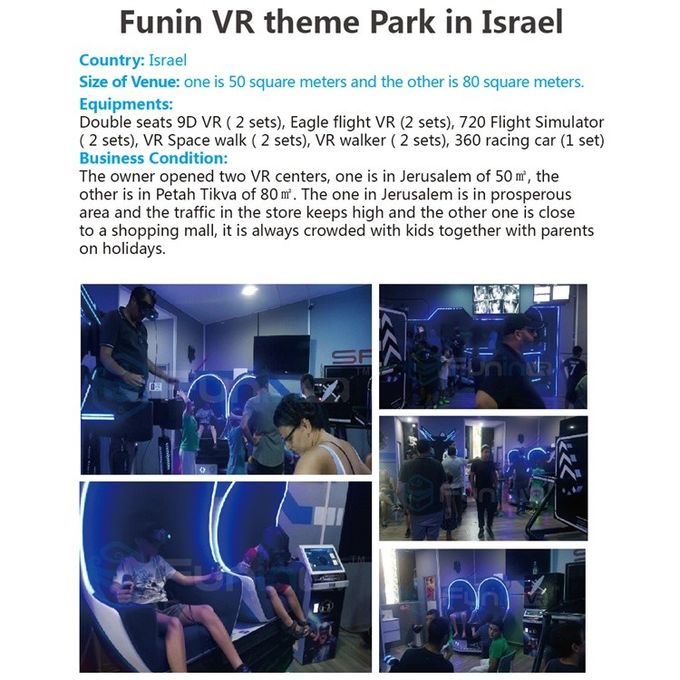 1.2KW 360 Degree Motion 9d VR Simulator Cinema Two Egg Seats for Theme Park