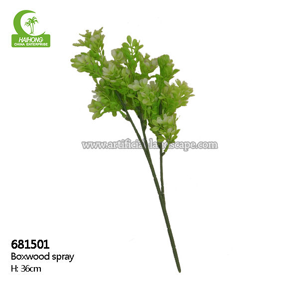 Factory wholesale good value artificial boxwood spray for hot sale
