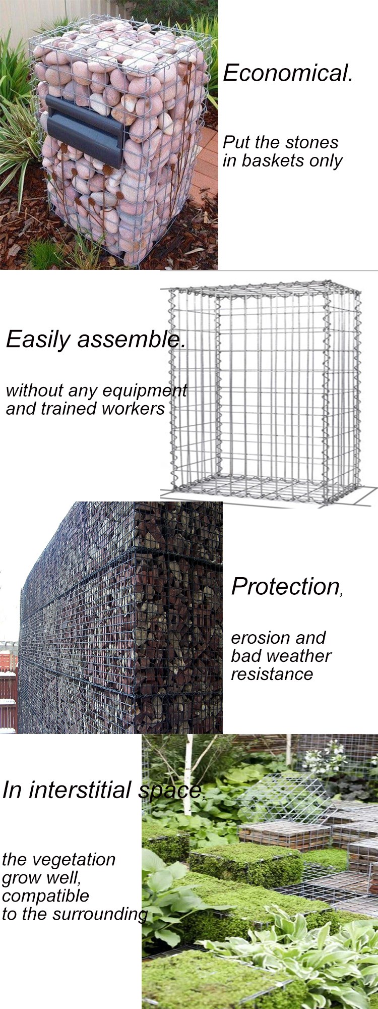 Welded wire rope mesh gabion bastio and hesco barrier in chinese market