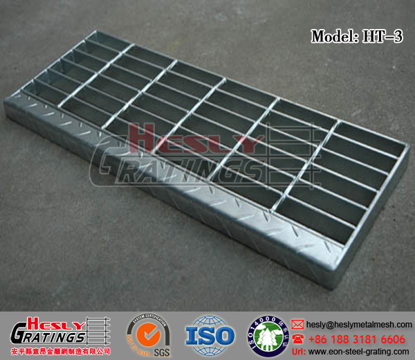Grating Stair Treads with nosing plate