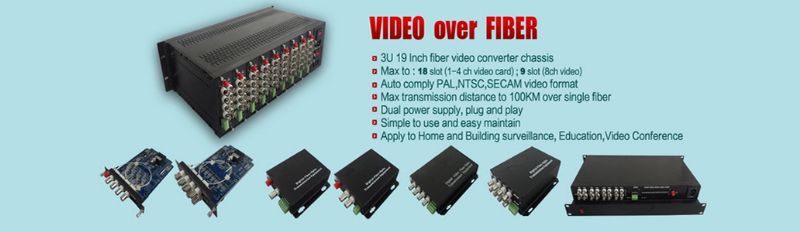 AHD CVI 4Ch Video/Data/ Audio to Fiber SM 20km optical video multiplexer1CH to 64CH cctv fiber video converter factory