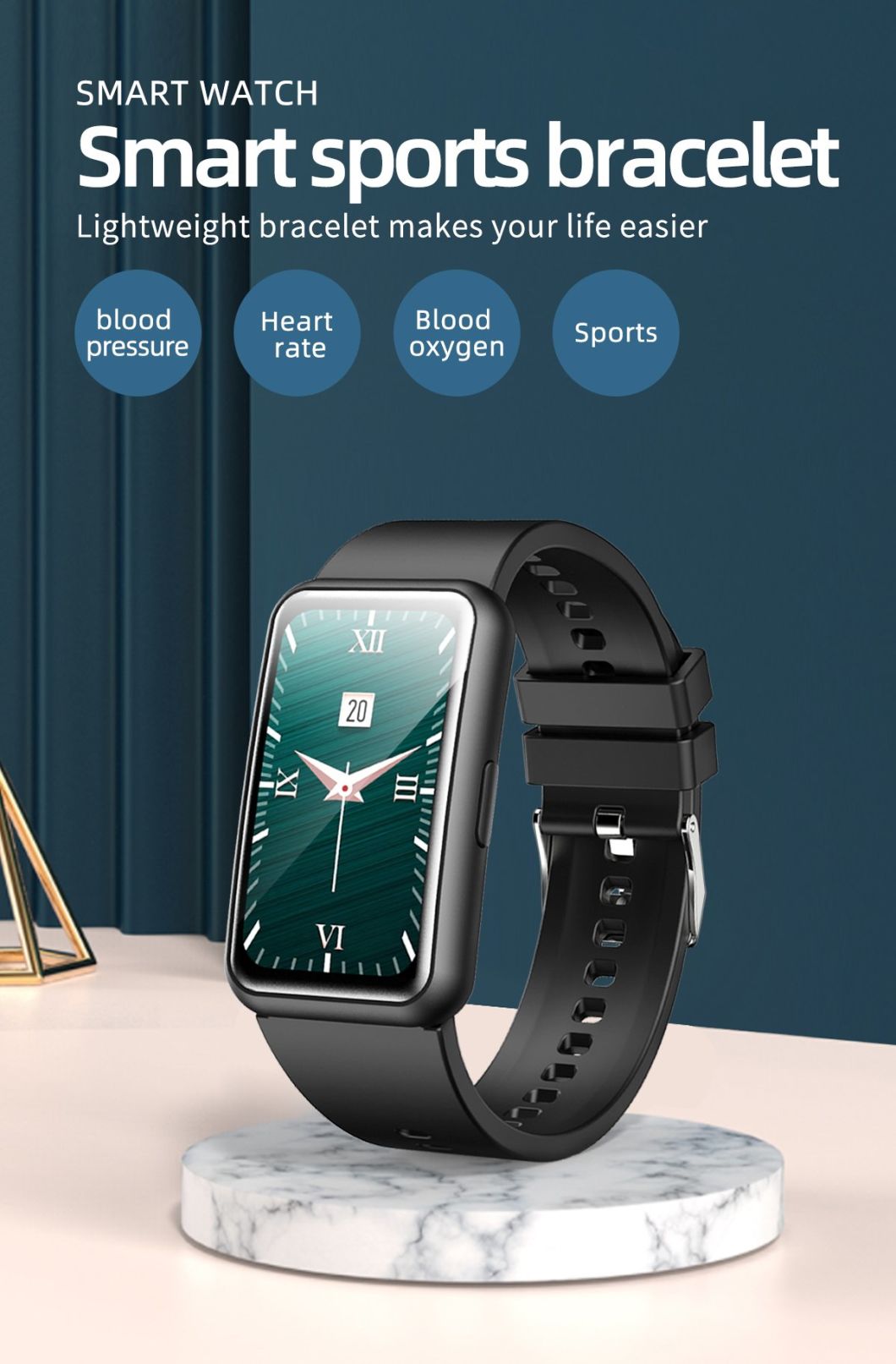 2021 New Hrs3300 Heart Rate Sensor Sports Goal Setting H06 Smart Watch