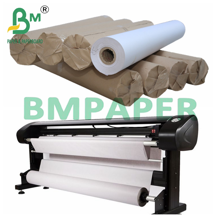 45gsm Width 1.62m Plain White Plotter Marker Paper For Clothing Productions