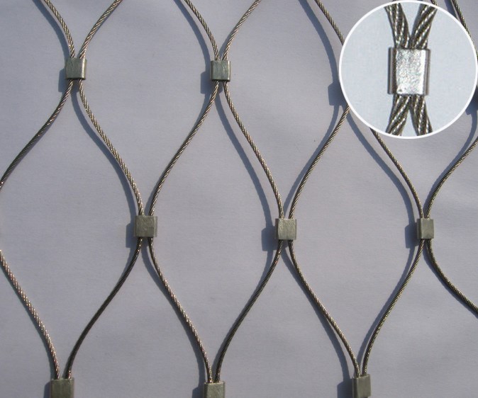 Hebei flexible knitted stainless steel wire rope mesh fence