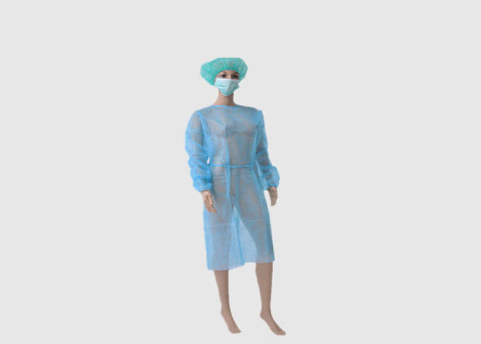 High Elasticity Disposable Ppe Gowns , Hospital Isolation Gowns Size 120 * 140cm