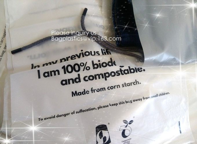 100% Compostable, biodegradable corn starch Zipper Slider Bags, Slider zipper bag, Eco carry bag pla bag Recyclable