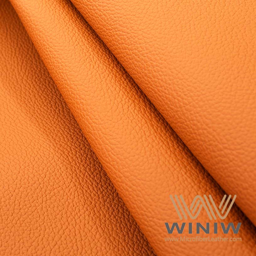 1.2mm litchi embossed microfiber PU leather for Bags Vegan Lather