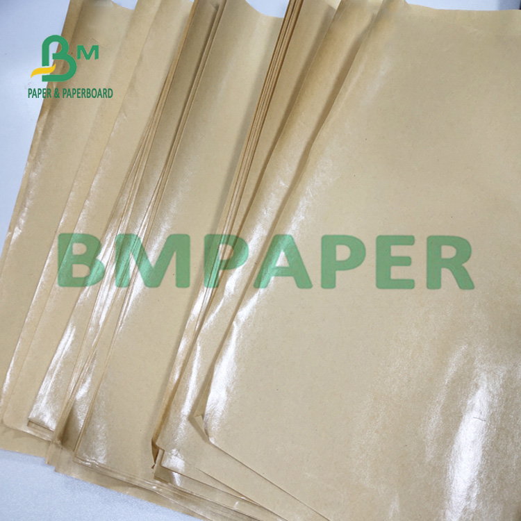 40g 45g 50g Glossy Bamboo Pulp Brown MG Kraft Paper For Carrier Bag