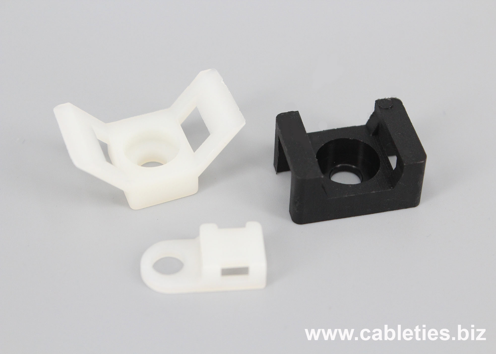 HC/ STM series Nylon saddle type cable tie mount in natural or black color