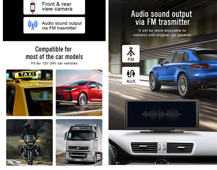 Car Navigation Android Head Unit Dash Cam Mirror Link Bluetooth