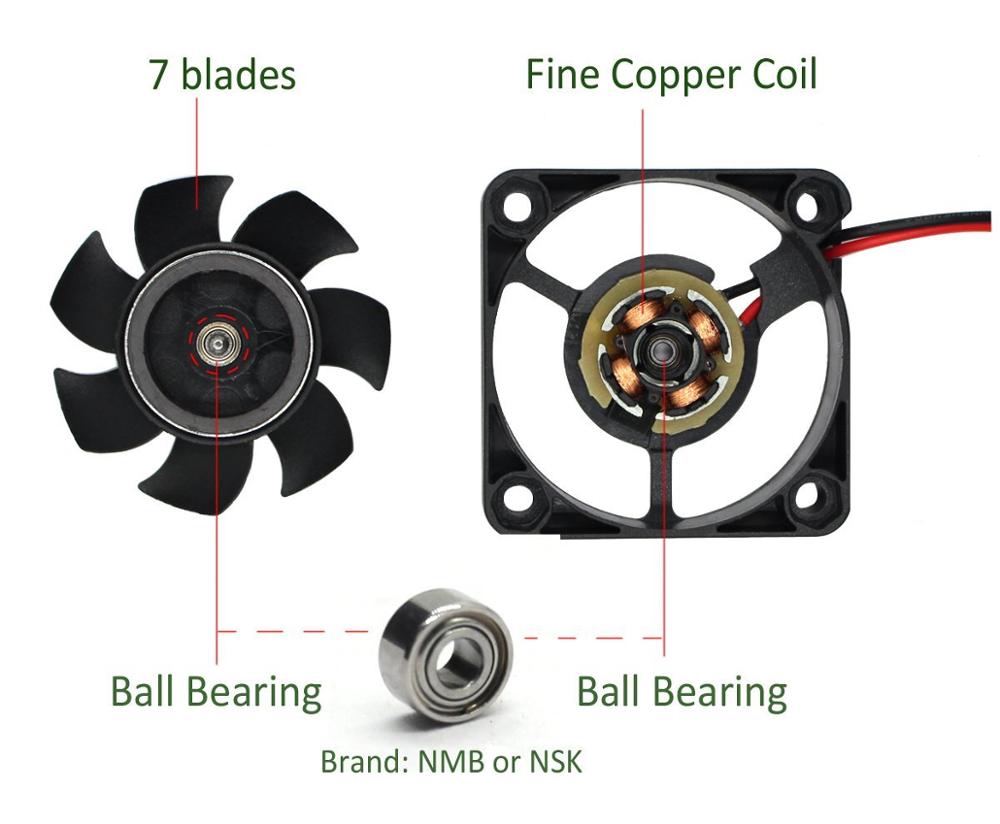 Axial fan 1.6Inch 40mm dc mini ventilator, coffee machine / battery supply cooling two wire fan