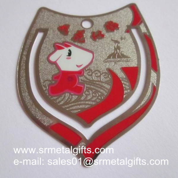 China Custom Metal Bookmarks for book