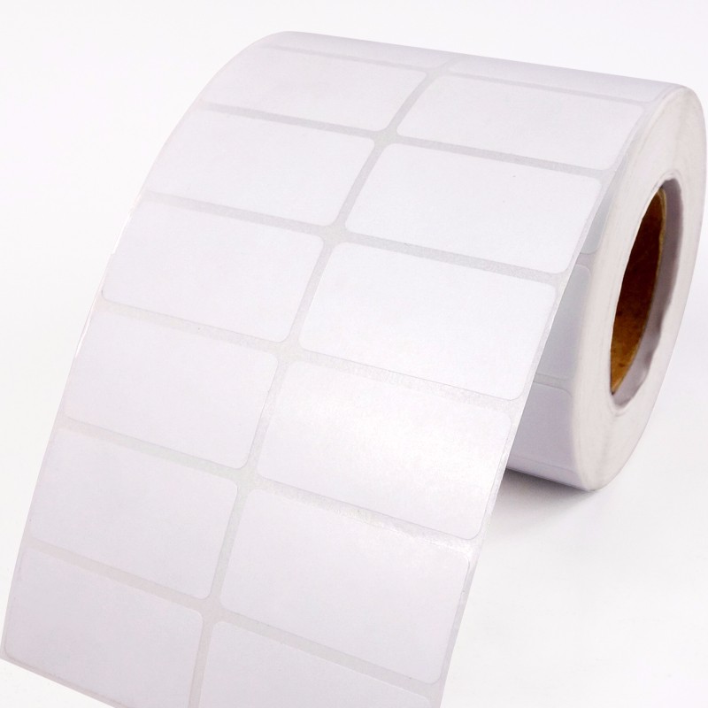 50*25mm 2500pcs/roll matt silver PET label sticker thermal transfer blank label For Electronics Label
