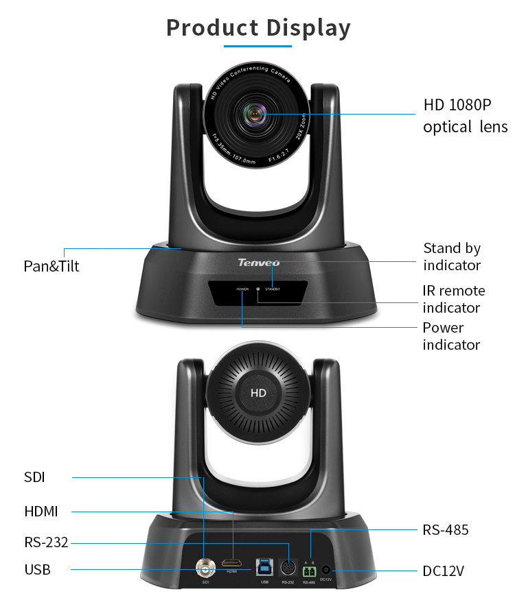20X Optical Zoom Video Conferencing Cameras SDI Videooutput Conference Room Web Camera