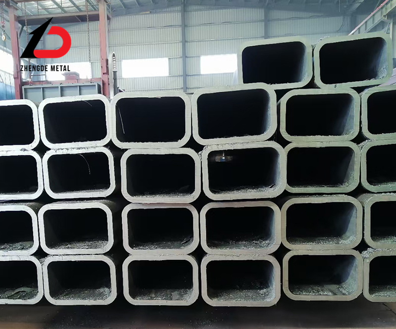 Carbon Steel Ms Seamless Tube 50*100mm Rectangular Carbon 5 mm Thickness Seamless Tube Black Seamless Mild Steel Square Tube with Cut Process