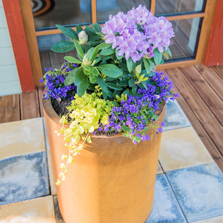 luxury design Vases Metal Gold Large Indoor Outdoor Flower Pots / Plant Pots / Steel Planters for Home Decor
