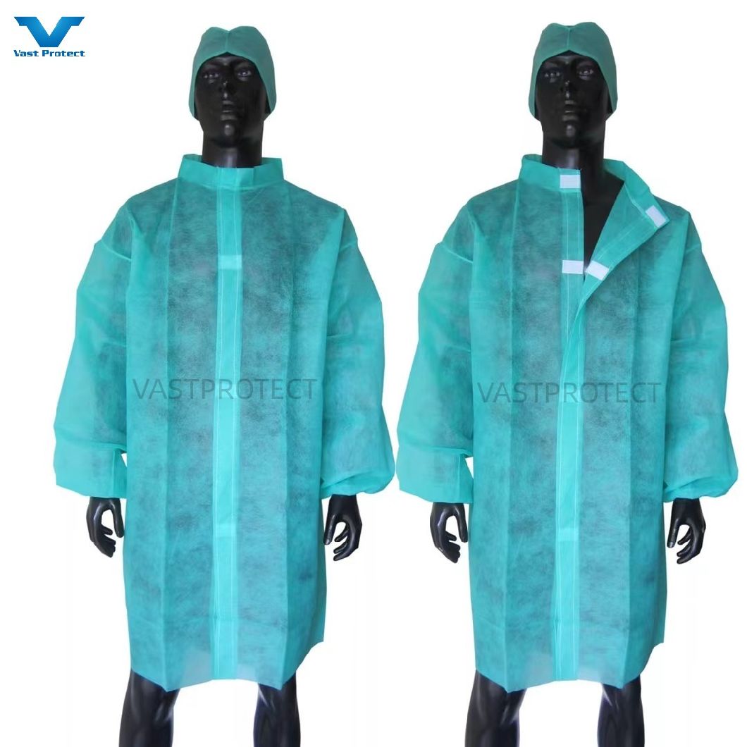 Waterproof Nonwoven Workwear Uniform Disposable Lab Coat
