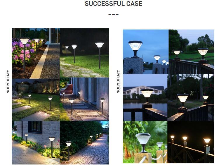 Solar Garden Light Waterproof Pillar Light Decoration LED Soalr Pillar Lamp