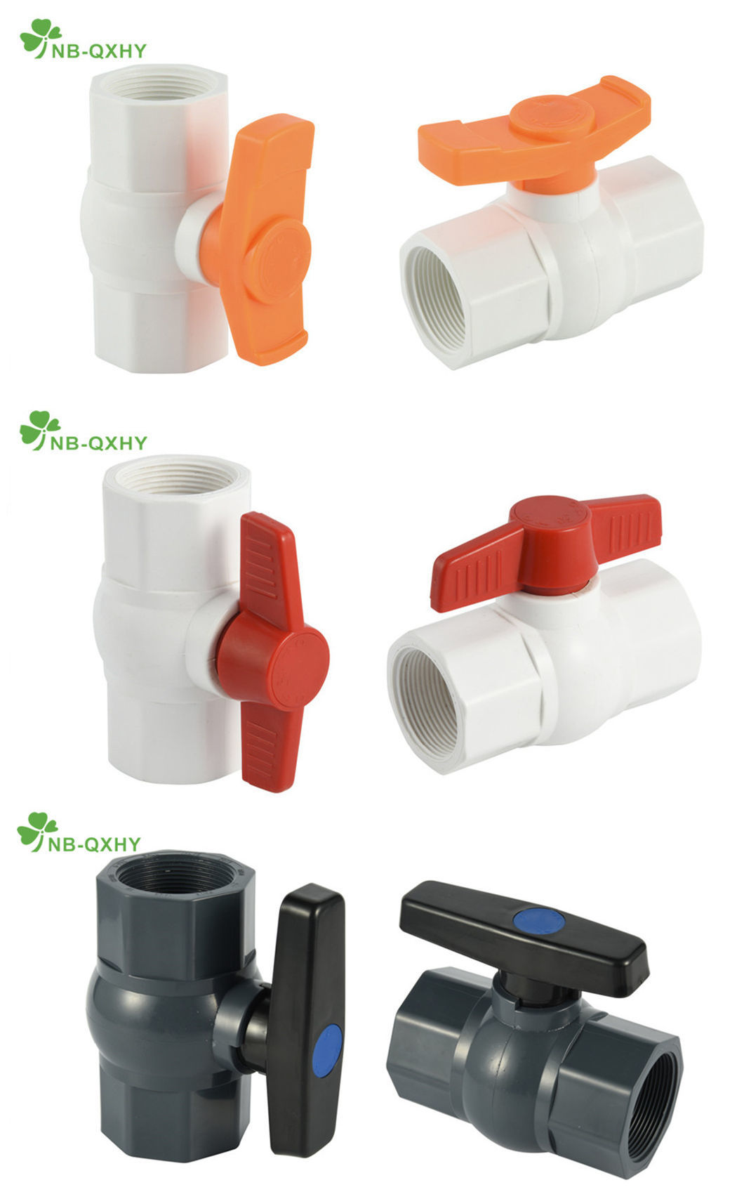 Nb-Qxhy Various Styles Free Sample Custom Water Pressure Reducing Plastic PVC Octagonal Ball Valve