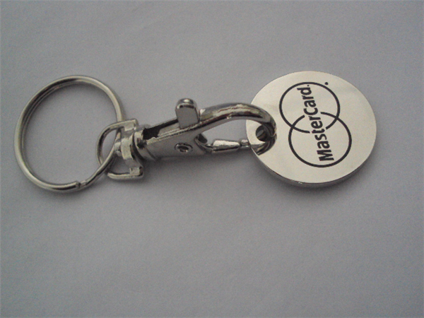 Shopping cart trolley coin keychains