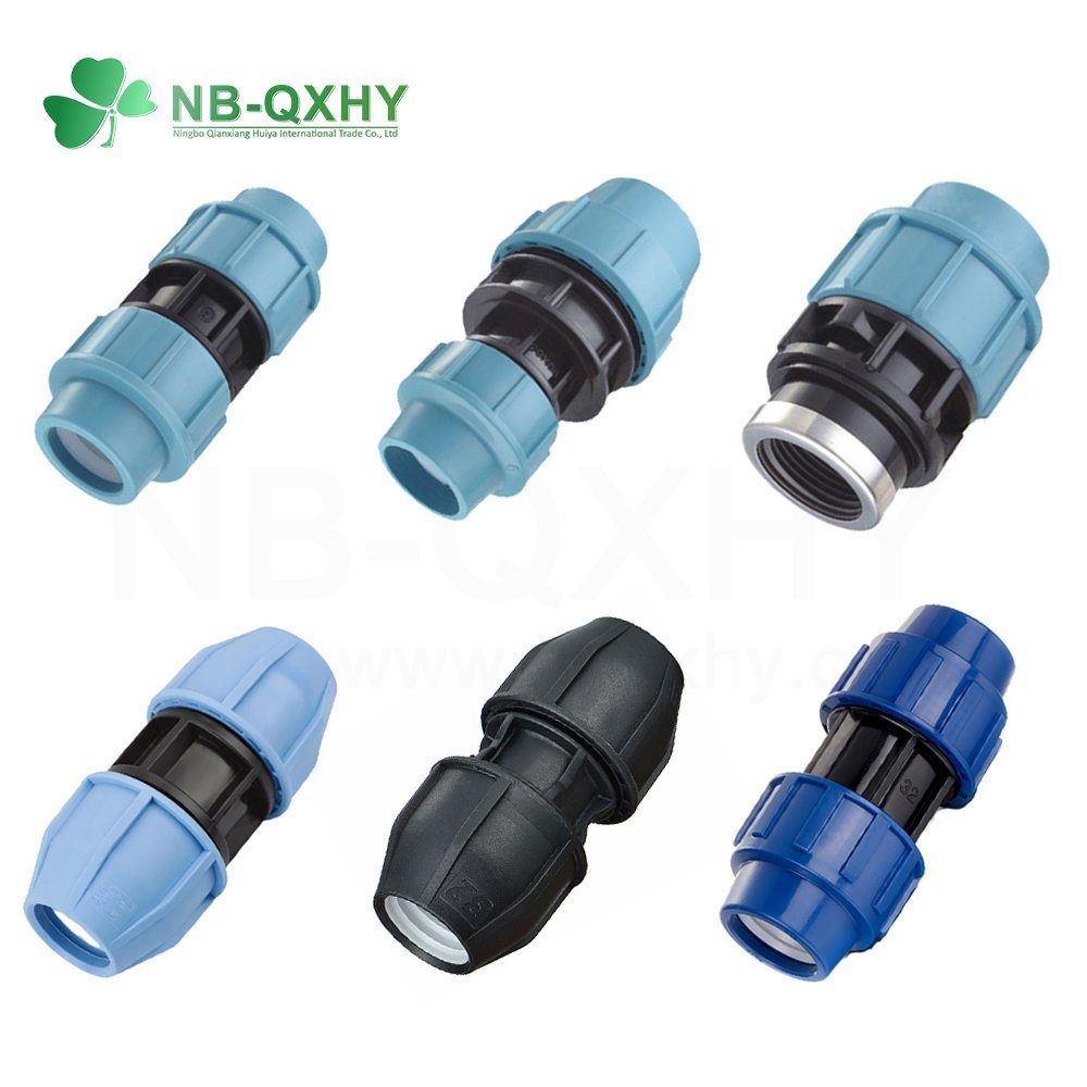 Anti-UV Black Color Irrigation PP Compression Pipe Fitting Adaptor Coupling for Pn16