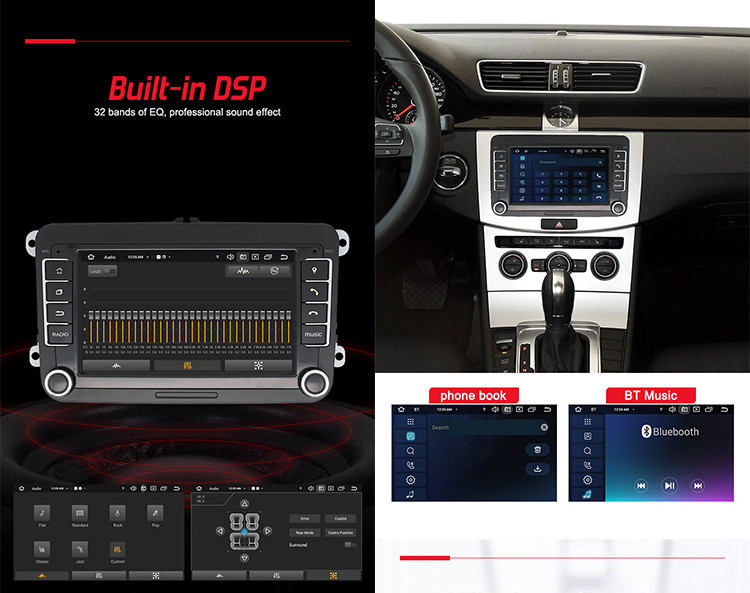 Wifi Bluetooth 7 Inch Car Radio , OEM Car Stereo For Volkswagen