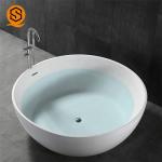 OEM ODM Artificial Stone Bathtub Bowl Shaped Tub Eco Friendly