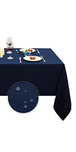navy blue table cloth