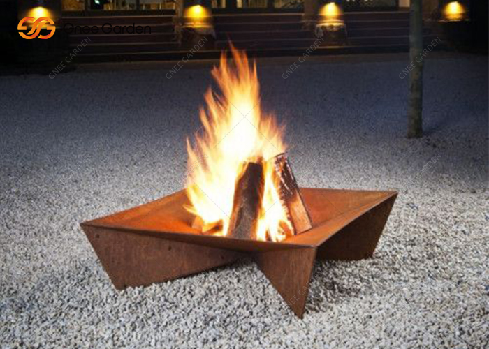  Wood Burning Outdoor Corten Steel Fire Pit Charcoal Bbq Grills